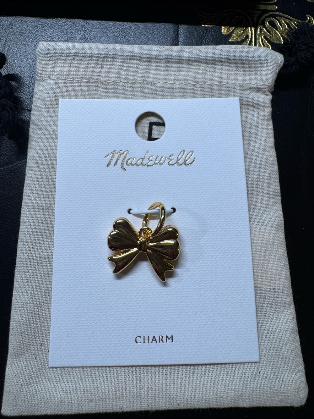 Madewell Gold Bow Charm Pendant Charm